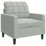 Set of sofas with 4 light gray velvet cushions by , Sofas - Ref: Foro24-3278461, Price: 756,71 €, Discount: %