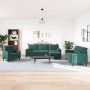 Set of sofas with 4 dark green velvet cushions by , Sofas - Ref: Foro24-3278463, Price: 748,74 €, Discount: %