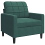 Set of sofas with 4 dark green velvet cushions by , Sofas - Ref: Foro24-3278463, Price: 748,74 €, Discount: %