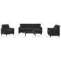 Schwarzes Samt-Sofaset mit 4 Kissenstücken. von , Sofas - Ref: Foro24-3278386, Preis: 811,64 €, Rabatt: %