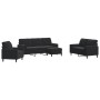 Schwarzes Samt-Sofaset mit 4 Kissenstücken. von , Sofas - Ref: Foro24-3278386, Preis: 811,64 €, Rabatt: %