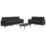 Zweiteiliges Sofaset mit schwarzen Samtkissen. von , Sofas - Ref: Foro24-3278496, Preis: 553,99 €, Rabatt: %