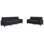 Zweiteiliges Sofaset mit schwarzen Samtkissen. von , Sofas - Ref: Foro24-3278496, Preis: 553,99 €, Rabatt: %