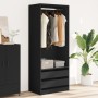 Armario de madera de ingeniería negro 80x50x200 cm de , Armarios roperos - Ref: Foro24-3307748, Precio: 194,48 €, Descuento: %