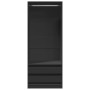 Engineered wood black wardrobe 80x50x200 cm by , Wardrobes - Ref: Foro24-3307748, Price: 194,73 €, Discount: %