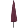 Garden umbrella with LED lights burgundy steel pole 400 cm by vidaXL, Umbrellas - Ref: Foro24-312534, Price: 99,99 €, Discoun...