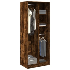 Engineered wood wardrobe in smoked oak color, 80x50x200 cm by , Wardrobes - Ref: Foro24-3307760, Price: 176,99 €, Discount: %