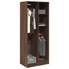 Engineered wood wardrobe in brown oak color, 80x50x200 cm by , Wardrobes - Ref: Foro24-3307762, Price: 182,99 €, Discount: %