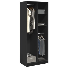 Engineered wood black wardrobe 80x50x200 cm by , Wardrobes - Ref: Foro24-3307757, Price: 183,99 €, Discount: %