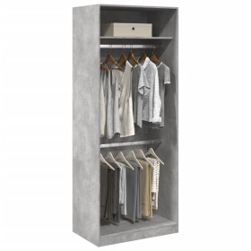 Armario de madera de ingeniería gris hormigón 80x50x200 cm de , Armarios roperos - Ref: Foro24-3307795, Precio: 166,68 €, Des...