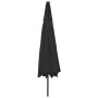 Garden umbrella with LED lights metal pole 400 cm black by vidaXL, Umbrellas - Ref: Foro24-312536, Price: 105,99 €, Discount: %