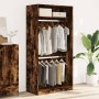 Armario madera contrachapada color roble ahumado 100x50x200 cm de , Armarios roperos - Ref: Foro24-3307805, Precio: 174,64 €,...