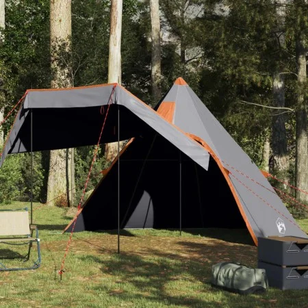 Tienda de campaña tipi para 5 personas impermeable gris by , tents - Ref: Foro24-4009409, Price: 80,22 €, Discount: %