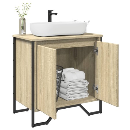 Armario lavabo baño madera ingeniería roble Sonoma 60x35x60 cm de , Muebles de baño - Ref: Foro24-848655, Precio: 64,12 €, De...