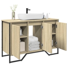 Armario lavabo baño madera ingeniería roble Sonoma 91x35x60 cm de , Muebles de baño - Ref: Foro24-848660, Precio: 97,36 €, De...