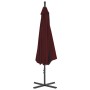 Sombrilla voladiza con poste de acero rojo burdeos 300 cm de vidaXL, Sombrillas - Ref: Foro24-312506, Precio: 129,99 €, Descu...