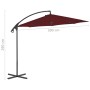 Cantilever umbrella with a 300 cm burgundy red steel pole by vidaXL, Umbrellas - Ref: Foro24-312506, Price: 131,14 €, Discoun...