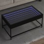 Coffee table with Infinity LED black 90x50x41 cm by , Coffee table - Ref: Foro24-847687, Price: 123,43 €, Discount: %