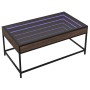 Mesa de centro con Infinity LED marrón roble 90x50x41 cm de , Mesas de centro - Ref: Foro24-847691, Precio: 122,45 €, Descuen...