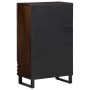 Tall solid mango wood sideboard in brown 60x34x100 cm by , CD and DVD storage - Ref: Foro24-377586, Price: 198,50 €, Discount: %