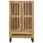 Tall solid wood rough mango sideboard 60x34x100 cm by , CD and DVD storage - Ref: Foro24-377584, Price: 206,92 €, Discount: %