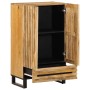 Tall solid wood rough mango sideboard 60x34x100 cm by , CD and DVD storage - Ref: Foro24-377584, Price: 206,92 €, Discount: %