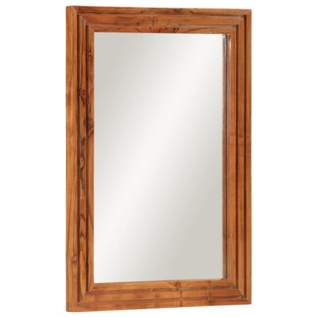 Solid acacia wood and glass bathroom mirror 50x70 cm by , Bathroom furniture - Ref: Foro24-377590, Price: 64,02 €, Discount: %