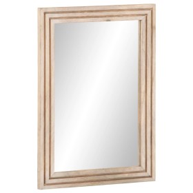 Solid mango wood and glass bathroom mirror 50x70 cm by , Bathroom furniture - Ref: Foro24-377592, Price: 52,27 €, Discount: %