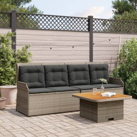 3-teiliges Gartenmöbel-Set und Kissen aus grauem Kunst-Rattan. von , Gartensets - Ref: Foro24-3262102, Preis: 533,99 €, Rabat...