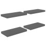 Floating wall shelves 4 pcs glossy black MDF 50x23x3.8 cm by vidaXL, Shelves and shelves - Ref: Foro24-323789, Price: 46,52 €...