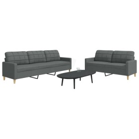 2-piece dark gray fabric sofa set by , Sofas - Ref: Foro24-3278320, Price: 476,22 €, Discount: %