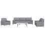 Three-piece sofa set with light gray fabric cushions by , Sofas - Ref: Foro24-3278303, Price: 645,99 €, Discount: %