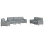 Three-piece sofa set with light gray fabric cushions by , Sofas - Ref: Foro24-3278303, Price: 645,99 €, Discount: %