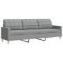 Three-piece sofa set with light gray fabric cushions by , Sofas - Ref: Foro24-3278303, Price: 645,99 €, Discount: %