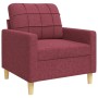 Sofagarnitur mit Fußhockern, 4-teilig, Stoff in Weinrot. von , Sofas - Ref: Foro24-3278301, Preis: 773,14 €, Rabatt: %