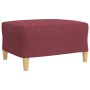 Sofagarnitur mit Fußhockern, 4-teilig, Stoff in Weinrot. von , Sofas - Ref: Foro24-3278301, Preis: 773,14 €, Rabatt: %