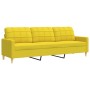 3-piece sofa set with light yellow fabric cushions by , Sofas - Ref: Foro24-3278308, Price: 672,20 €, Discount: %