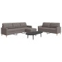 Sofagarnitur mit Fußhocker, 3-teilig, in Grau-Taupe Stoff. von , Sofas - Ref: Foro24-3278334, Preis: 582,40 €, Rabatt: %