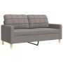 Sofagarnitur mit Fußhocker, 3-teilig, in Grau-Taupe Stoff. von , Sofas - Ref: Foro24-3278334, Preis: 582,40 €, Rabatt: %