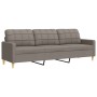 Sofagarnitur mit Fußhocker, 3-teilig, in Grau-Taupe Stoff. von , Sofas - Ref: Foro24-3278334, Preis: 582,40 €, Rabatt: %