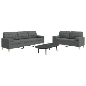 Zweiteiliges Sofaset mit dunkelgrauen Kissen. von , Sofas - Ref: Foro24-3278336, Preis: 534,70 €, Rabatt: %