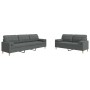 Zweiteiliges Sofaset mit dunkelgrauen Kissen. von , Sofas - Ref: Foro24-3278336, Preis: 534,70 €, Rabatt: %