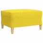 3-piece sofa set with ottoman and yellow fabric cushions by , Sofas - Ref: Foro24-3278348, Price: 595,90 €, Discount: %