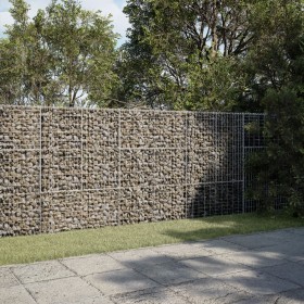 Gabion basket with galvanized iron cover 300x50x150 cm by , Pots and planters - Ref: Foro24-3295156, Price: 161,99 €, Discoun...