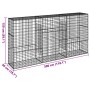 Gabion basket with galvanized iron cover 300x50x150 cm by , Pots and planters - Ref: Foro24-3295156, Price: 171,13 €, Discoun...