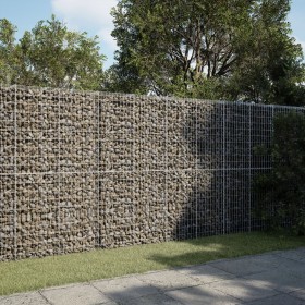 Gabion basket with galvanized iron cover 300x50x200 cm by , Pots and planters - Ref: Foro24-3295168, Price: 186,99 €, Discoun...