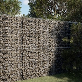 Galvanized iron gabion basket with cover 100x100x200 cm by , Pots and planters - Ref: Foro24-3295225, Price: 113,86 €, Discou...