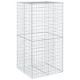 Galvanized iron gabion basket with cover 100x100x200 cm by , Pots and planters - Ref: Foro24-3295225, Price: 103,99 €, Discou...