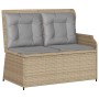 Set muebles de jardín 3 piezas y cojines ratán sintético beige de , Conjuntos de jardín - Ref: Foro24-3262445, Precio: 522,99...