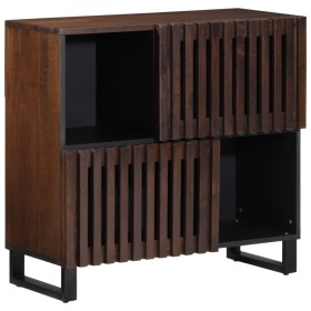 Solid mango wood sideboard in brown 80x34x75 cm by , Lockers and storage cabinets - Ref: Foro24-377571, Price: 149,99 €, Disc...